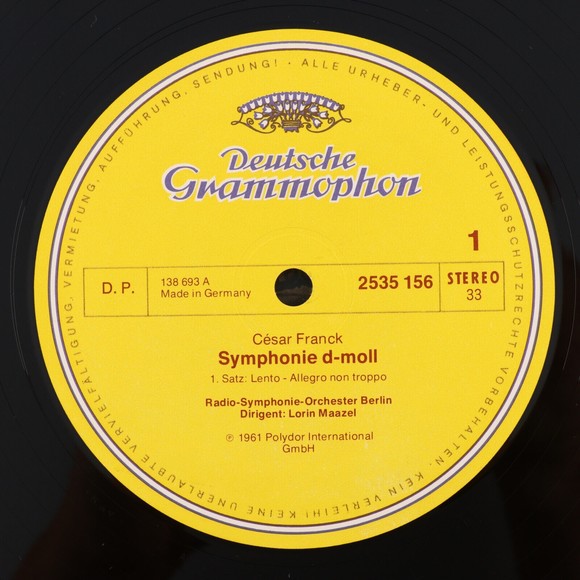 César Franck  Radio Symphony Orchestra Berlin, Symphony In D Minor 12" LP Record - Picture 4 of 11